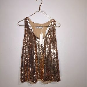 Trina Turk Sequin Halter Top